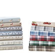 Woolrich Cotton Flannel Brown Sheet Set - King