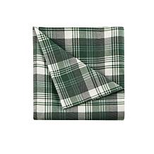 Woolrich Cotton Flannel Green Sheet Set - Queen