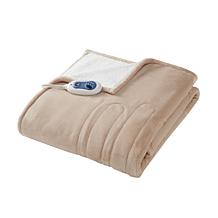 Woolrich Heated Plush-to-Berber Oversized Heated Throw
