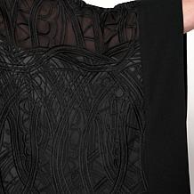 WynneCollection Embroidered Chiffon Poncho