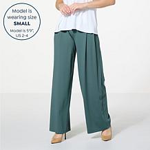 WynneCollection Pleat Front Wide-Leg Pant 