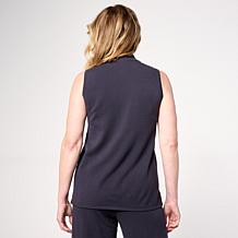 WynneCollection Sweater Knit Mock Neck Sleeveless Shell