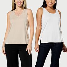 WynneLayers 2-pack Scoop-Neck and V-Neck Tank Set