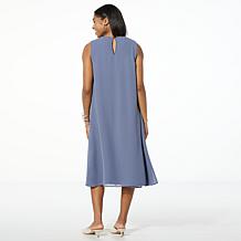 WynneLayers Chiffon Overlay Dress with Embroidery