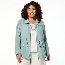 WynneLayers Chiffon Utility Jacket