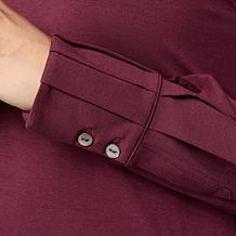 WynneLayers Crew-Neck Curved Hem Top
