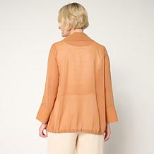 WynneLayers Drape-Front Chiffon Jacket