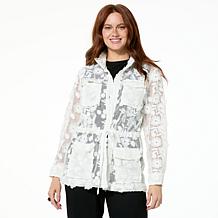 WynneLayers Embroidered Mesh Jacket