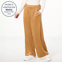 WynneLayers Faux Suede Wide Leg Trouser Pant