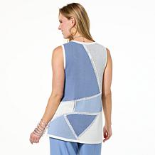 WynneLayers Intarsia Mixed Stitch Sweater Tank