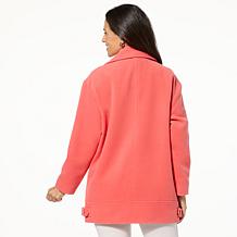 WynneLayers Long Sleeve Melton Biker Jacket