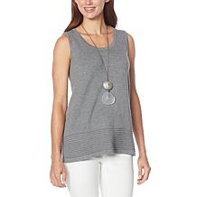 WynneLayers Ottoman Stitch Detail Sweater Knit Tank