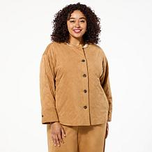 WynneLayers Quilted Faux Suede Jacket