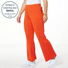 WynneLayers SoftKNIT Flat Ribbed Knit Flared Pant