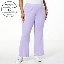 WynneLayers SoftKNIT Flat Ribbed Knit Flared Pant
