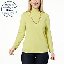 WynneLayers SoftKNIT Intarsia Mock Neck Sweater