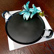 Zadora 14" 1.2mm Carbon Steel Nonstick Comal with Handle - Red