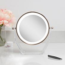 Zadro Cordless LED Surround Light Acrylic-Base Mirror with 8X/1X Mag.