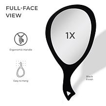 Zadro Large Teardrop Hand Held Mirror with 1X Magnification