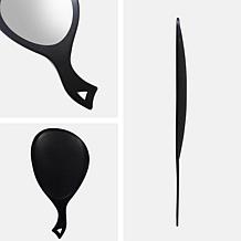 Zadro Large Teardrop Hand Held Mirror with 1X Magnification