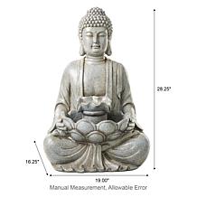 Zen-Style Meditative Buddha Fountain 28.25" H