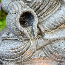 Zen-Style Meditative Buddha Fountain with LED Lights 20.5"H