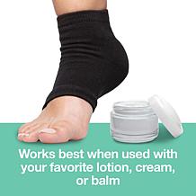 ZenToes 2-pair Cotton Moisturizing Gel Heel Toeless Socks