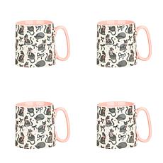 10 Strawberry Street Bella Black Cat Bows, Set of 4