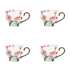 10 Strawberry Street Petaluxe Mug, Cherry Blossom, Set of 4