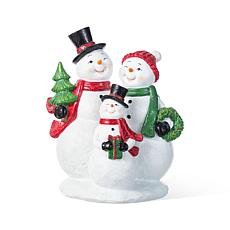 10.25"H Christmas Resin Snowman Family Table Decor