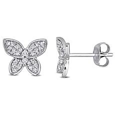 10K Gold 0.20ctw Diamond Butterfly Stud Earrings
