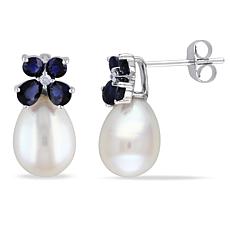 10K White Gold 8-8.5mm Freshwater Pearl Earrings