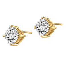 14K Gold 1.2ctw Moissanite Cushion-Cut Stud Earrings