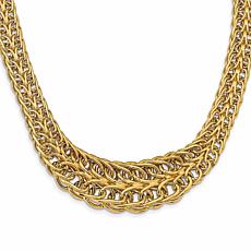 14K Gold Polished Bold Fancy Link Necklace