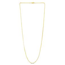 14K Yellow Gold 0.87mm Box Chain Necklace - 24"