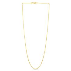 14K Yellow Gold 1mm Wheat Chain Necklace - 20"