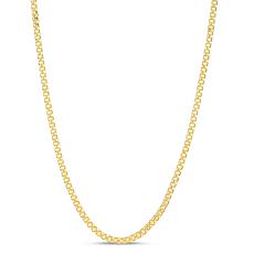 14K Yellow Gold 2-Row Bismark Chain 20" Necklace