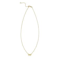 14K Yellow Gold Polished Small Darling Bow Necklace