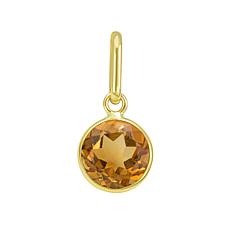14K Yellow Gold Round Citrine Pendant