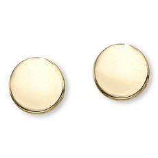 14K Yellow Gold Round Stud Earrings