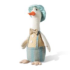 15.75" Easter Fabric Boy Duck Figurine
