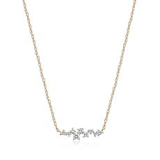 18" 14K Yellow Gold 0.12ctw Diamond Sprinkled Stardust Necklace