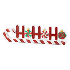 19" Wooden HOHOHO Candy Cane Table Decor