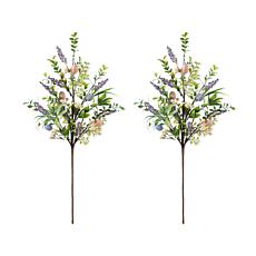 2-Piece 28" Easter Picks with Lavender and Eggs