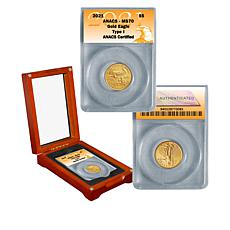 2021 MS70 ANACS Type I $5 Gold Eagle 1/10 oz. Gold Coin