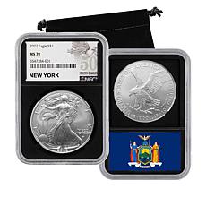 2022 MS70 NGC 50 States Silver Eagle Series Coin - New York