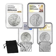 2024 & 2025 Gem Unc NGC "1 of First 50,000" Silver Eagles w/Privy Mark