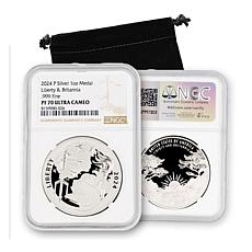 2024 PF70 Ultra Cameo NGC Liberty and Britannia 1 oz. Silver Medal