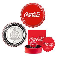 2025 Coca-Cola Bottle Cap Silver Proof-like Colorized Niue $1 Coin