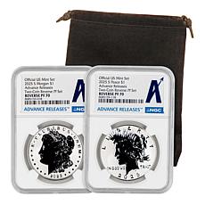 2025 RP70 NGC Advance Releases Morgan and Peace Silver Dollar Set